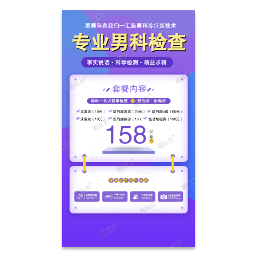 男科健康检查海报模板