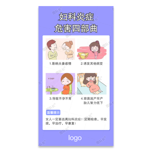 妇科炎症海报模板