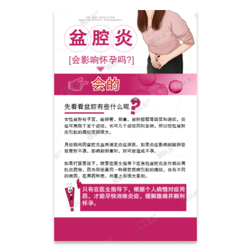 盆腔炎海报模板