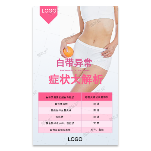 妇科女性健康海报模板