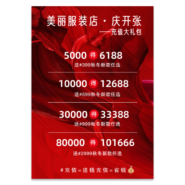 服装服饰店促销海报模版