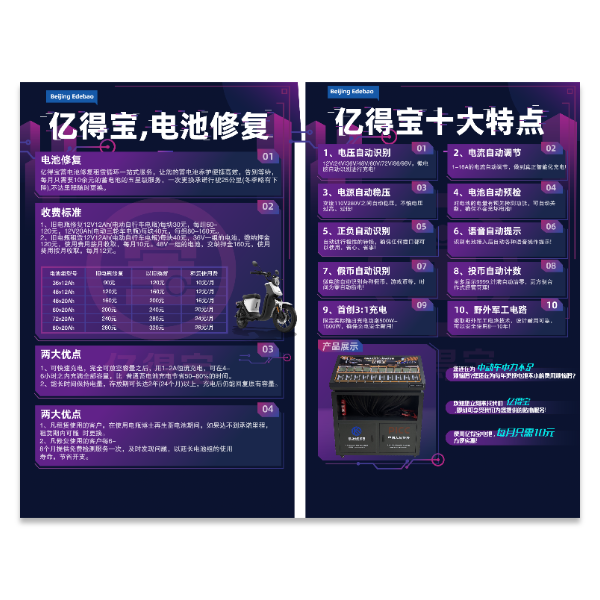 蓄电池维修更换宣传单模版