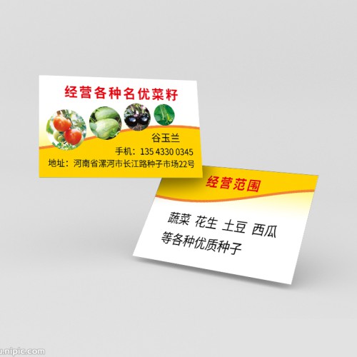 种子名片模版