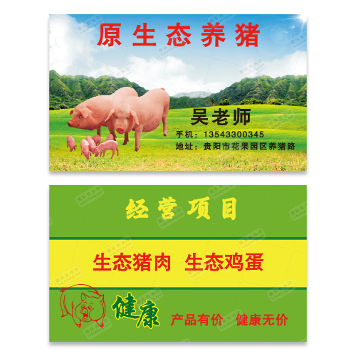 养猪名片模板